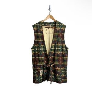 Double D Ranch Super Blanket Tie Vest Wild West Patch Southwest